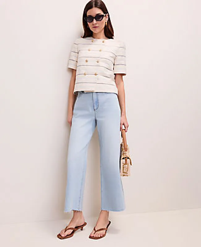 Ann Taylor The Petite Wide-Leg Crop Jean made by Ann Taylor