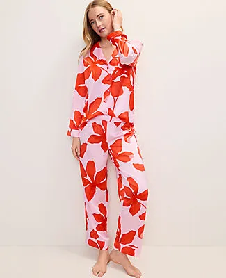 Ann Taylor Floral Satin Pajama Set sold by Ann Taylor