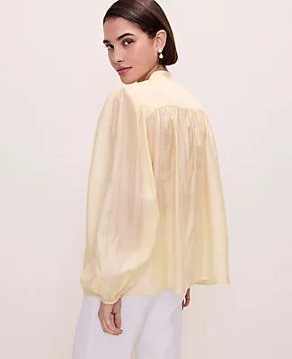 Ann Taylor Petite Embroidered Gathered Blouse sold by Ann Taylor product image thumbnail 2