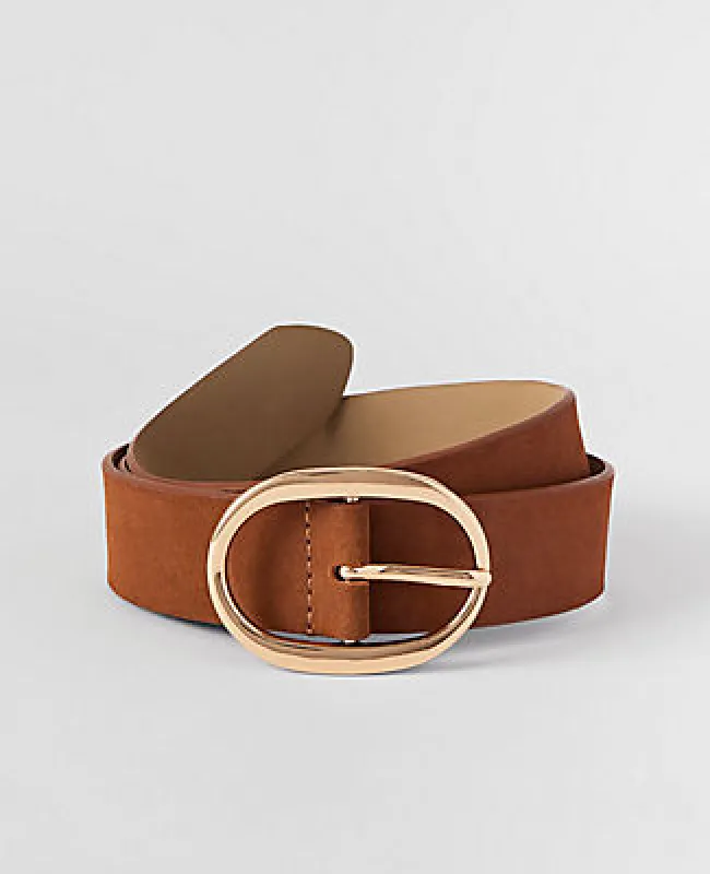 Ann Taylor Suede Oval Buckle Belt made by Ann Taylor