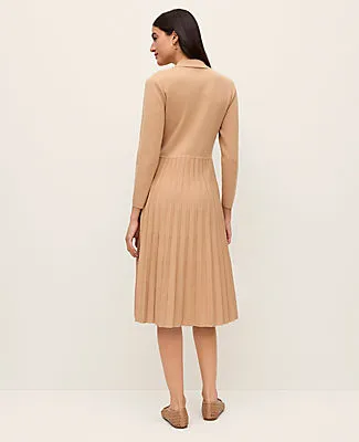 Ann Taylor Petite Pleated Polo Midi Dress sold by Ann Taylor product image thumbnail 2