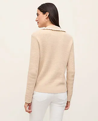 Ann Taylor Petite Scalloped Trim Sweater sold by Ann Taylor product image thumbnail 2