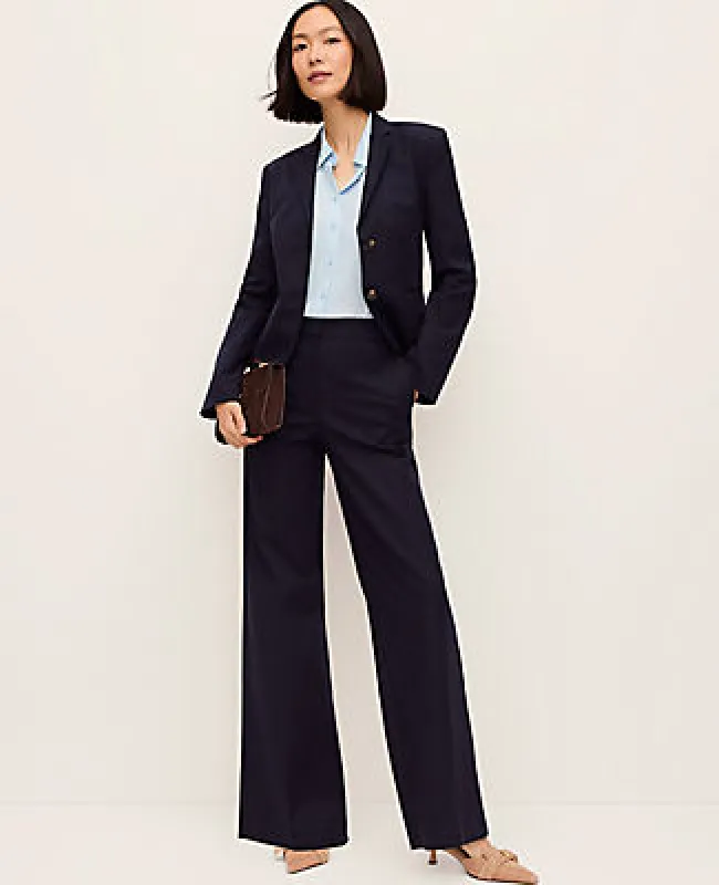 Ann Taylor The Petite Wide-Leg Pant in Doubleweave made by Ann Taylor