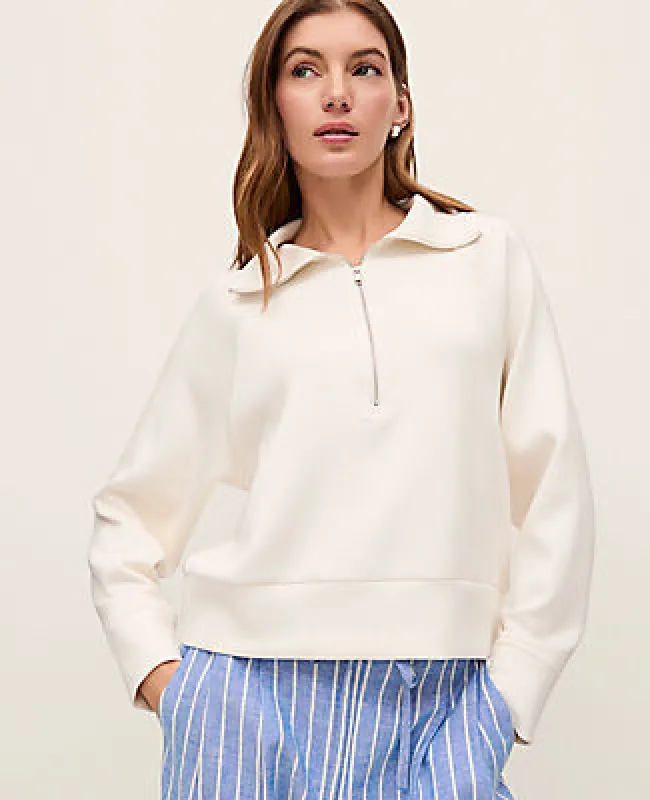 Ann Taylor Weekend Half-Zip Sweatshirt made by Ann Taylor