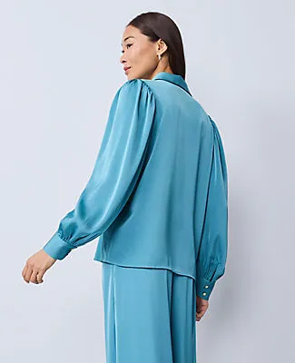 Ann Taylor Satin Blouson Sleeve Blouse sold by Ann Taylor product image thumbnail 2