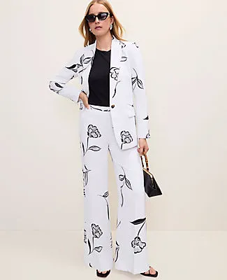 Ann Taylor The Petite Wide-Leg Pant in Floral Print sold by Ann Taylor