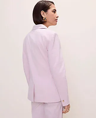 Ann Taylor The Petite One Button Blazer in Seersucker sold by Ann Taylor product image thumbnail 2