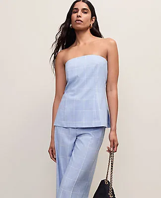 Ann Taylor Petite Windowpane Strapless Top sold by Ann Taylor product image thumbnail 3