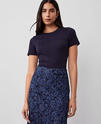 Ann Taylor Weekend Crew Neck Tee sold by Ann Taylor