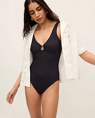 Ann Taylor Tortoiseshell Ring One Piece Swimsuit sold by Ann Taylor product image thumbnail 2