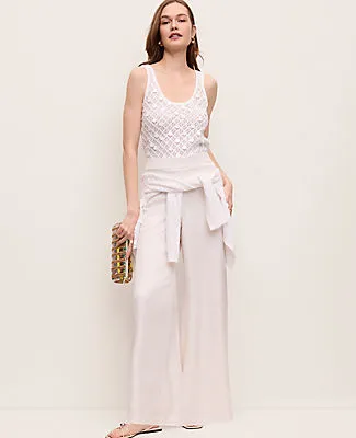 Ann Taylor The Petite Easy Wide-Leg Pant sold by Ann Taylor