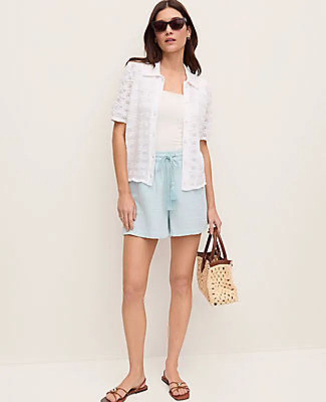 Ann Taylor The Petite Pull-On Short in Cotton Gauze made by Ann Taylor