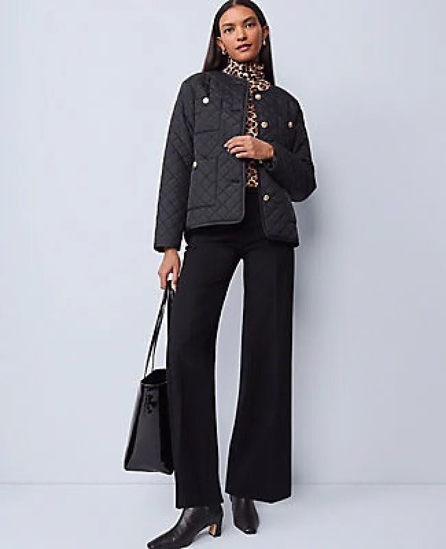 Ann Taylor Weekend Easy Perfect Wide-Leg Pant in Ponte made by Ann Taylor