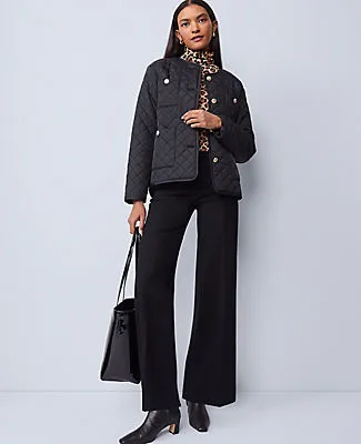 Ann Taylor Weekend Easy Perfect Wide-Leg Pant in Ponte sold by Ann Taylor