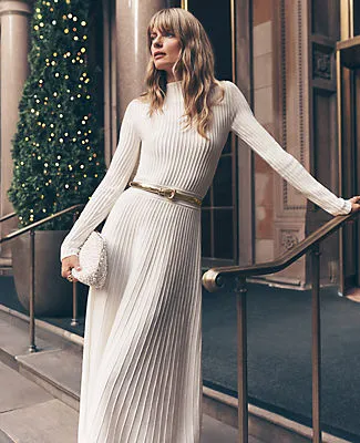 Ann Taylor Petite Ribbed Mock Neck Sweater Dress sold by Ann Taylor product image thumbnail 3