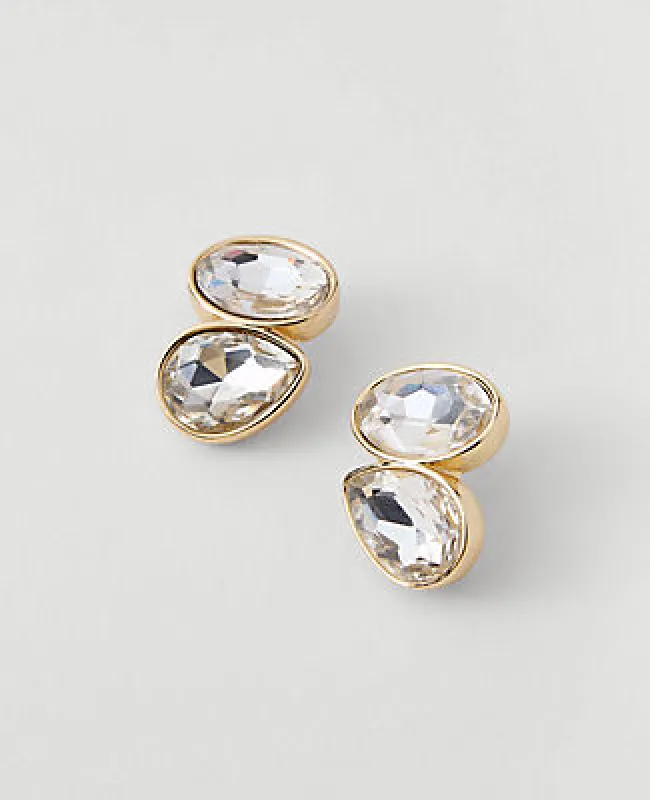 Ann Taylor Double Crystal Stud Earrings made by Ann Taylor