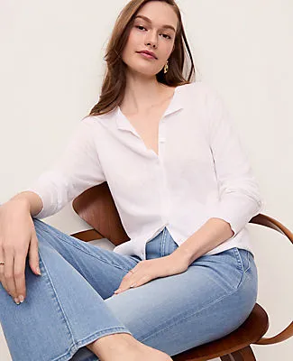 Ann Taylor Petite Ann Cardigan in Linen Blend sold by Ann Taylor product image thumbnail 3