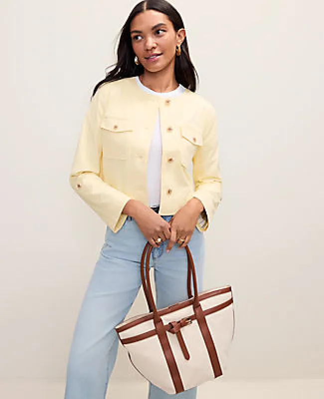 Ann Taylor Weekend Crew Neck Jacket made by Ann Taylor