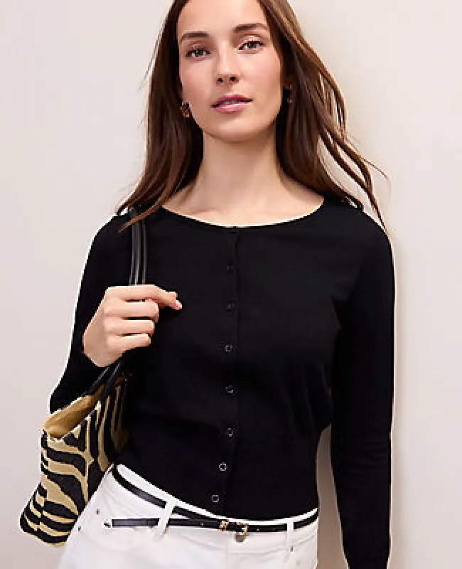 Ann Taylor Petite Crew Neck Cardigan made by Ann Taylor