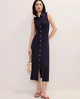 Ann Taylor Collared Midi Sweater Dress sold by Ann Taylor