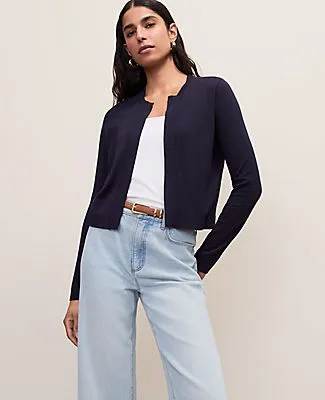 Ann Taylor Cropped Open Cardigan sold by Ann Taylor product image thumbnail 3