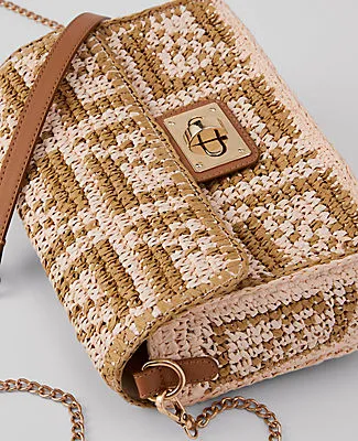 Ann Taylor Weekend Geo Raffia Crossbody sold by Ann Taylor product image thumbnail 2
