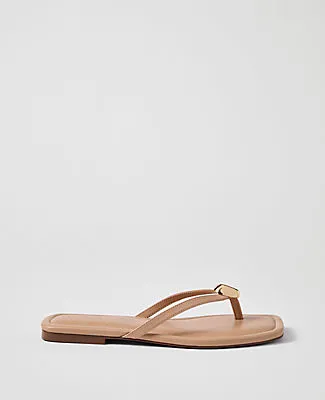 Ann Taylor Weekend Leather Embellished Flip Flop Sandal sold by Ann Taylor