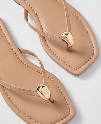 Ann Taylor Weekend Leather Embellished Flip Flop Sandal sold by Ann Taylor product image thumbnail 2