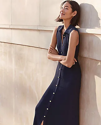 Ann Taylor Petite Collared Midi Sweater Dress sold by Ann Taylor product image thumbnail 3