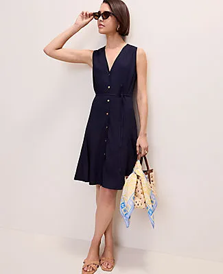 Ann Taylor Linen Blend Flare Dress sold by Ann Taylor