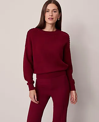 Ann Taylor Whipstitch Sweater sold by Ann Taylor product image thumbnail 2