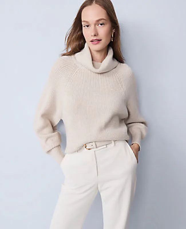 Ann Taylor Ribbed Turtleneck Sweater made by Ann Taylor