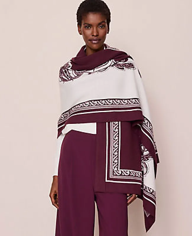 Ann Taylor Paisley Wrap Poncho made by Ann Taylor