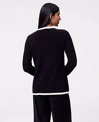Ann Taylor Textured Trim Sweater Jacket sold by Ann Taylor product image thumbnail 2