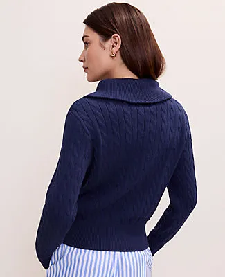 Ann Taylor Weekend Cable Sweater Jacket sold by Ann Taylor product image thumbnail 2