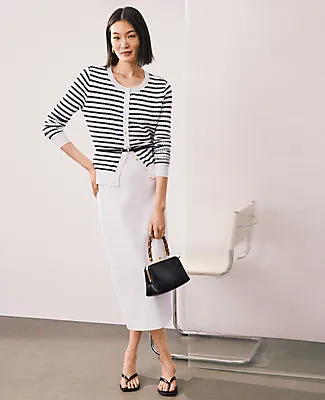 Ann Taylor The Column Midi Skirt in Linen Blend sold by Ann Taylor product image thumbnail 5