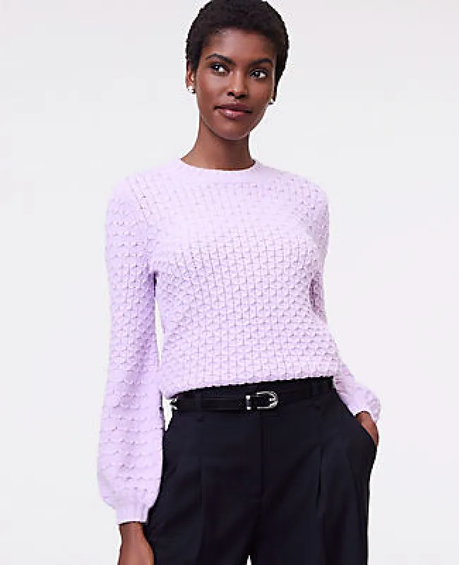 Ann Taylor Honeycomb Cable Crew Neck Sweater made by Ann Taylor