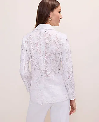 Ann Taylor The Cutaway Blazer in Lace sold by Ann Taylor product image thumbnail 2