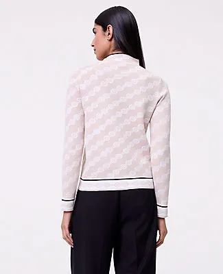 Ann Taylor Geo Mock Neck Sweater sold by Ann Taylor product image thumbnail 2