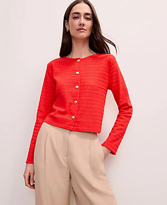 Ann Taylor Textured Knit Cardigan made by Ann Taylor