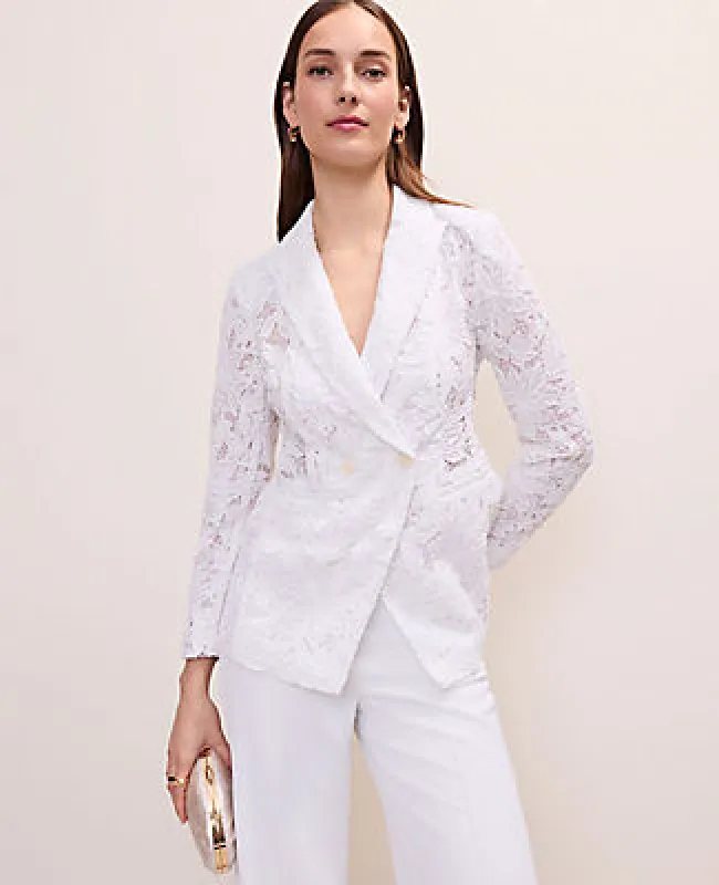 Ann Taylor The Cutaway Blazer in Lace made by Ann Taylor