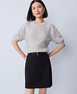 Ann Taylor Shimmer Cable Sweater Tee sold by Ann Taylor product image thumbnail 3