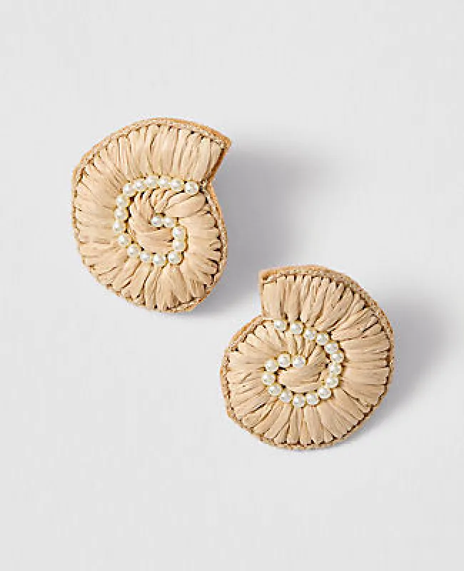 Ann Taylor Threaded Conch Pearl Earrings made by Ann Taylor