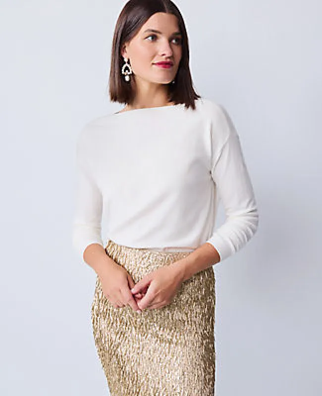 Ann Taylor Boatneck Wedge Sweater made by Ann Taylor