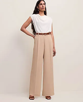 Ann Taylor The Petite Pleated Straight Pant sold by Ann Taylor product image thumbnail 4