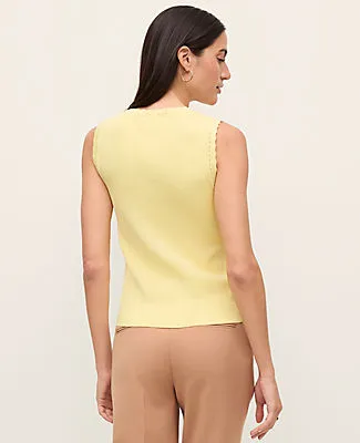 Ann Taylor Scallopped Trim Sweater Shell Top sold by Ann Taylor product image thumbnail 2