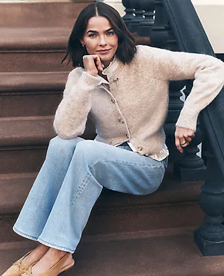 Ann Taylor Weekend Cozy Crew Neck Cardigan sold by Ann Taylor product image thumbnail 4