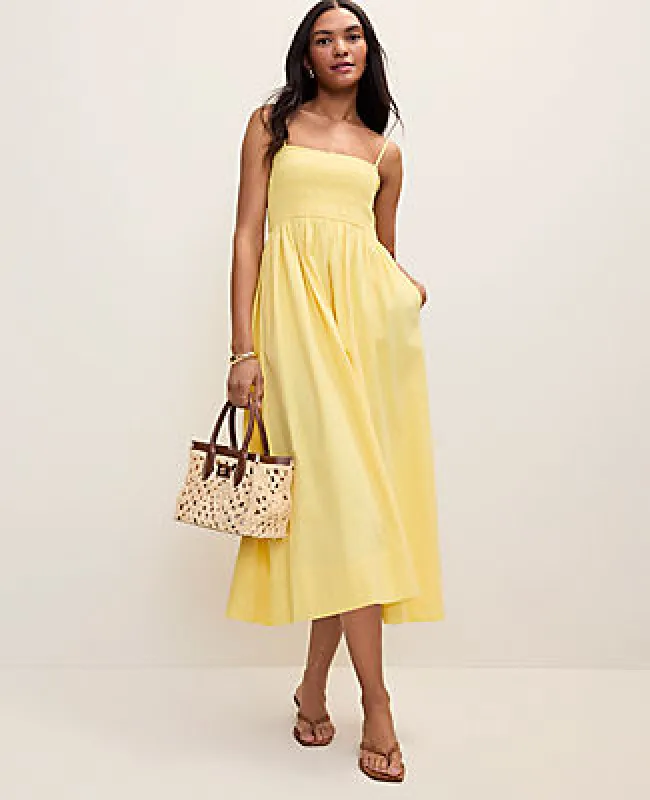 Ann Taylor Petite Weekend Smocked Midi Dress made by Ann Taylor