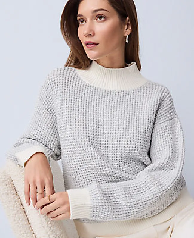 Ann Taylor Metallic Waffle Knit Sweater made by Ann Taylor