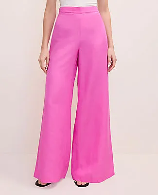 Ann Taylor The Statement Palazzo Pant in Linen Blend sold by Ann Taylor product image thumbnail 2
